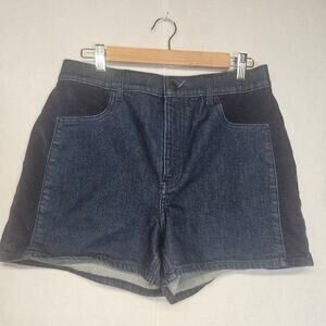 Express Two Tone Denim Jean Shorts in Rinse Size 6